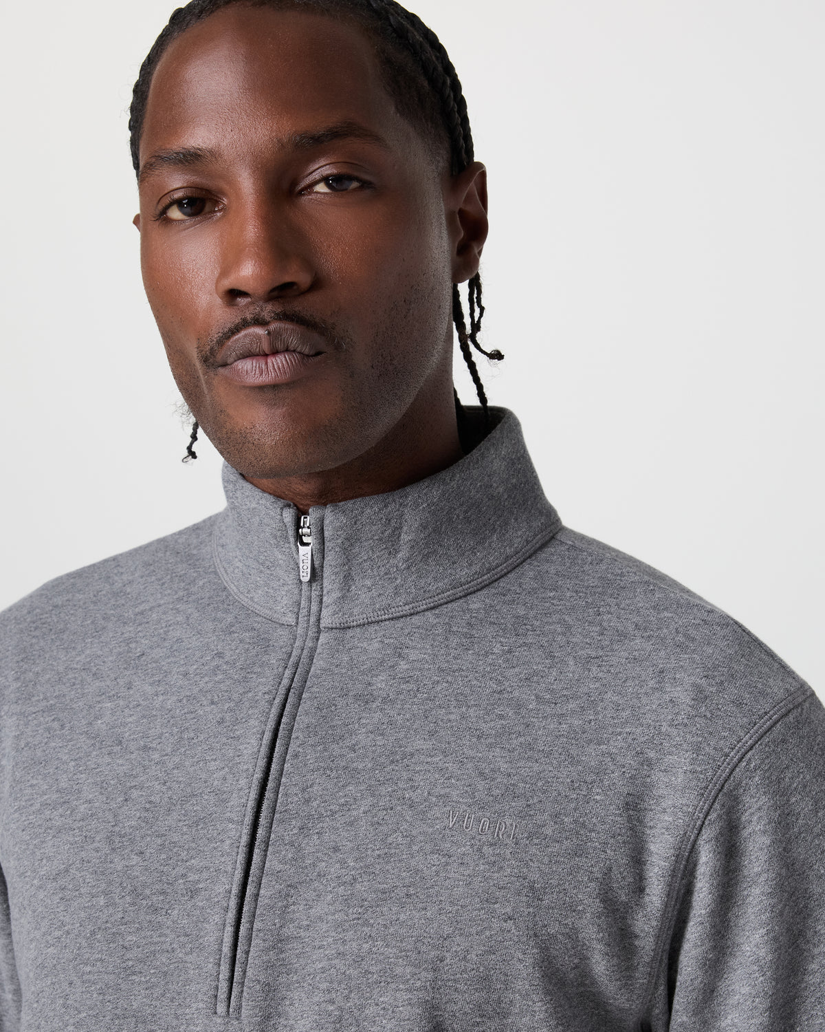 Cypress 1/4 Zip 2.0 Heather Grey | Vuori for sale