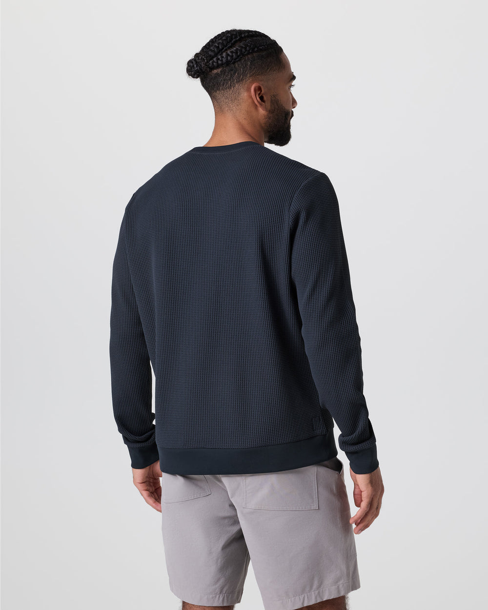 Jamestown Crew Men's Navy Waffle Crewneck | Vuori discount