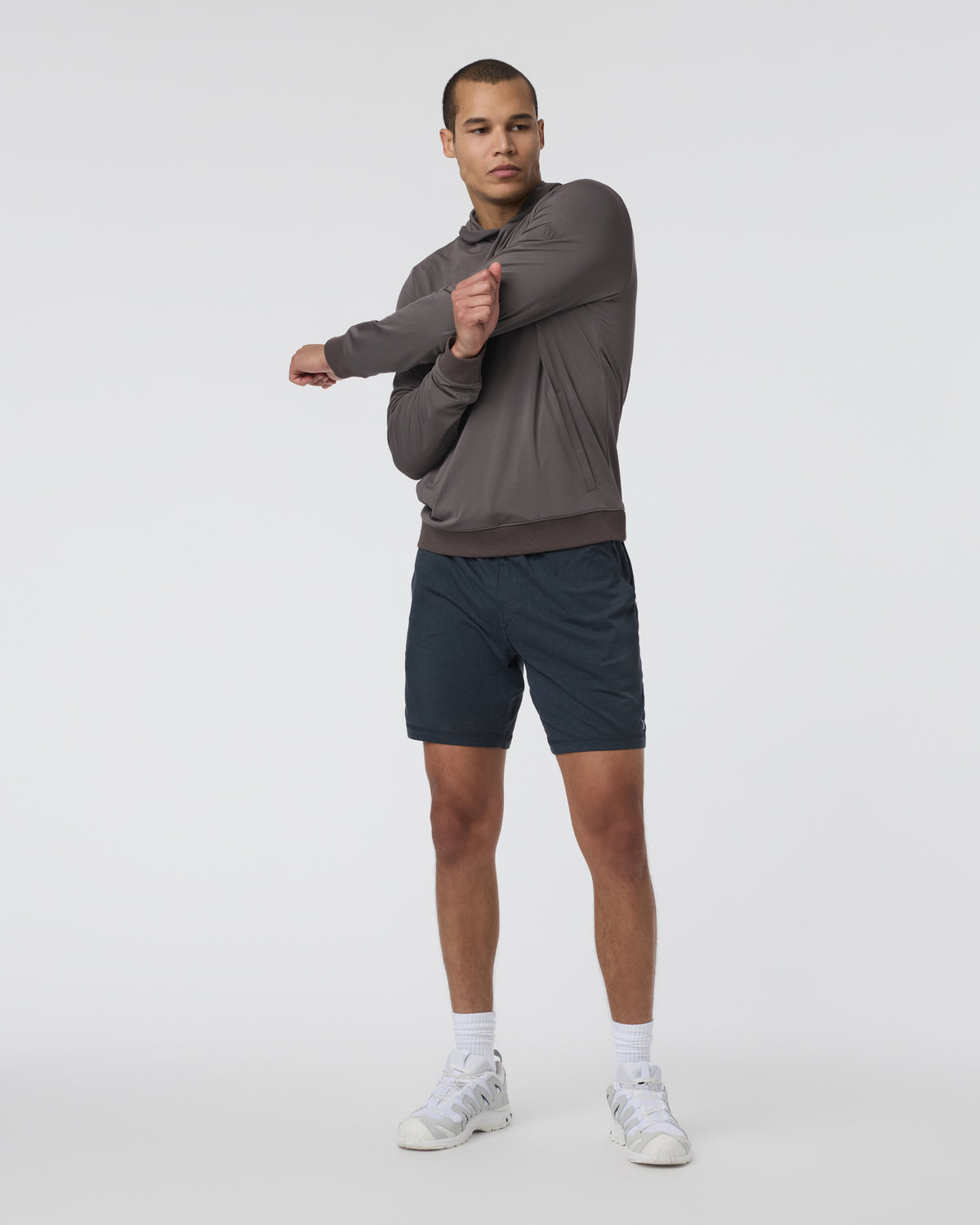 Double Mesh Hoodie Warm Grey | Vuori outlet