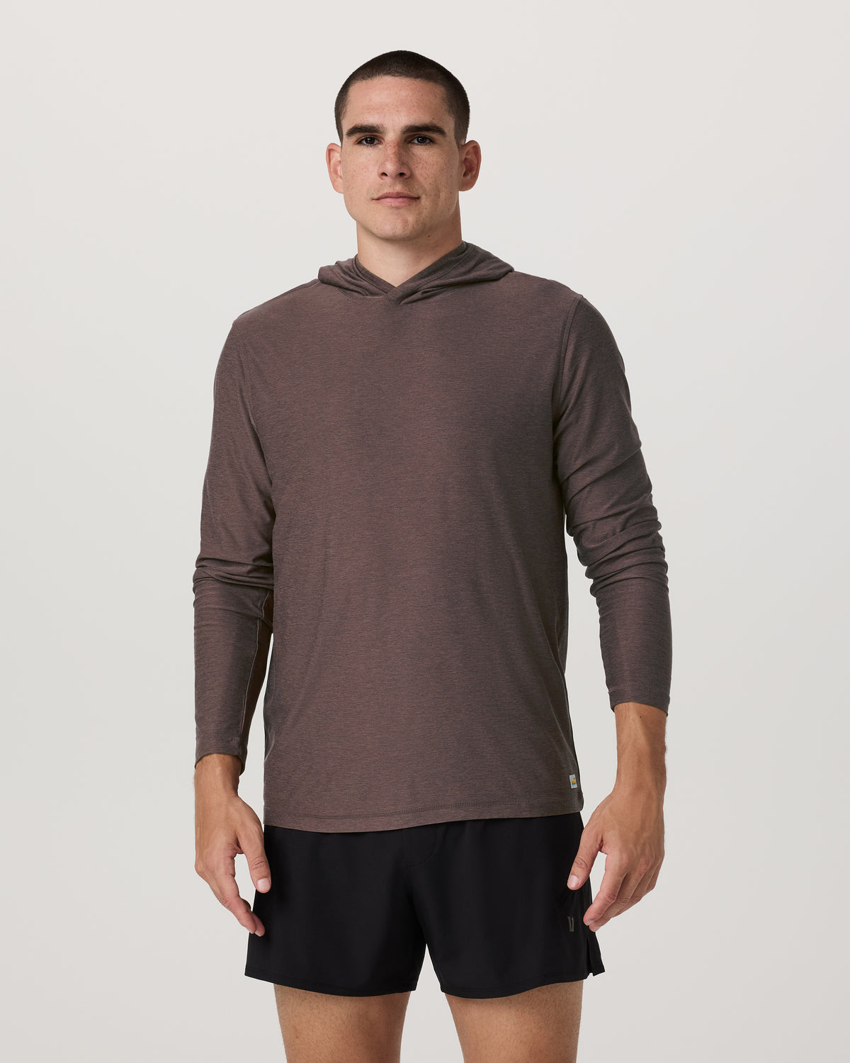 Strato Tech Hoodie Men's Huckleberry Heather Hoodie | Vuori onsale