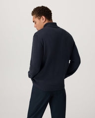 Denver Full Zip Sweater Men's Navy Zip Sweater | Vuori online