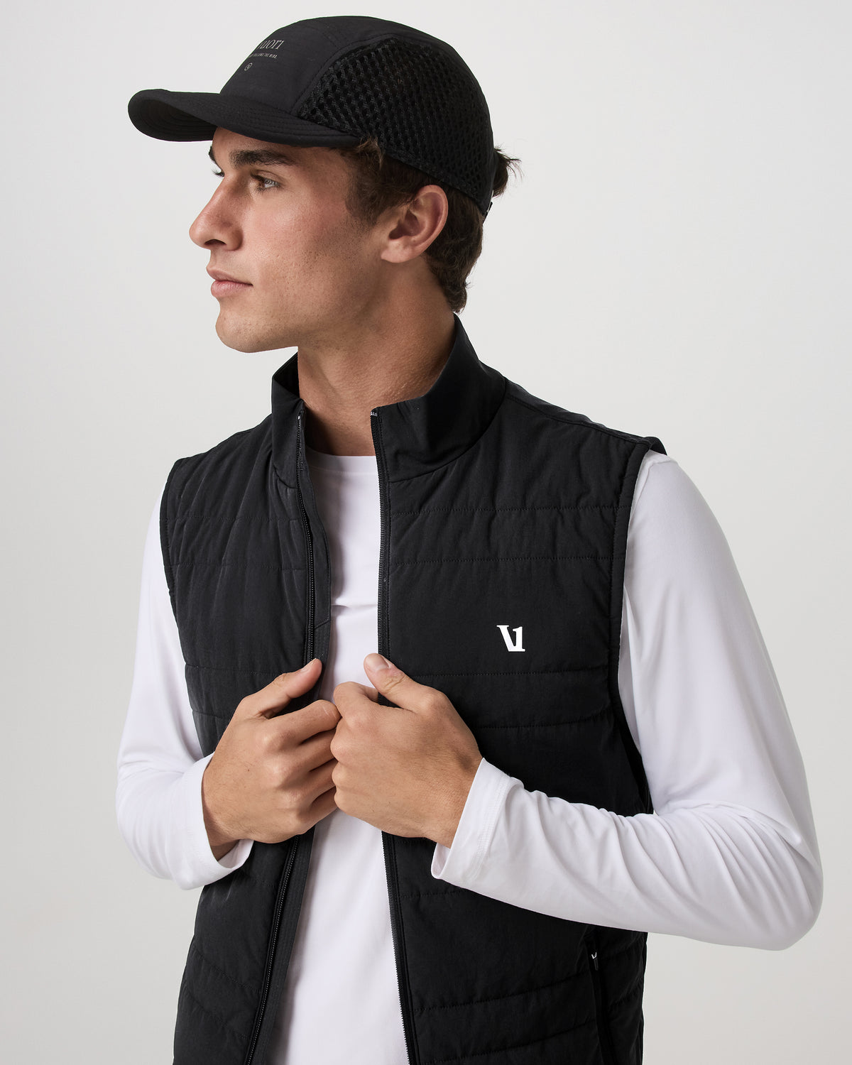 Sunday Insulated Hybrid Vest Men's Black Training Vest | Vuori sale