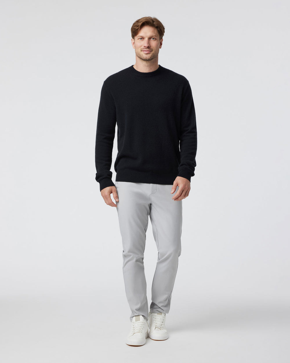 Berik Cashmere Sweater Men's Black Crewneck Sweater | Vuori for sale