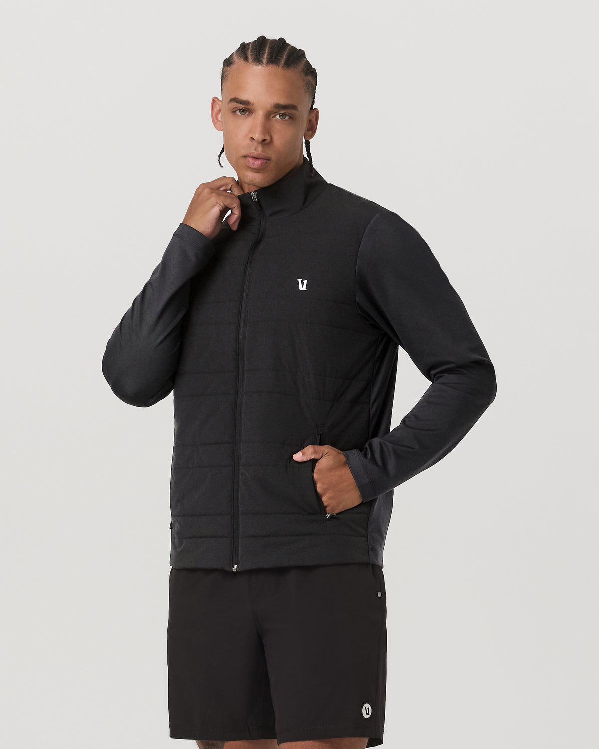 Sunday Insulated Hybrid Jacket Men's Black Training Jacket | Vuori for sale
