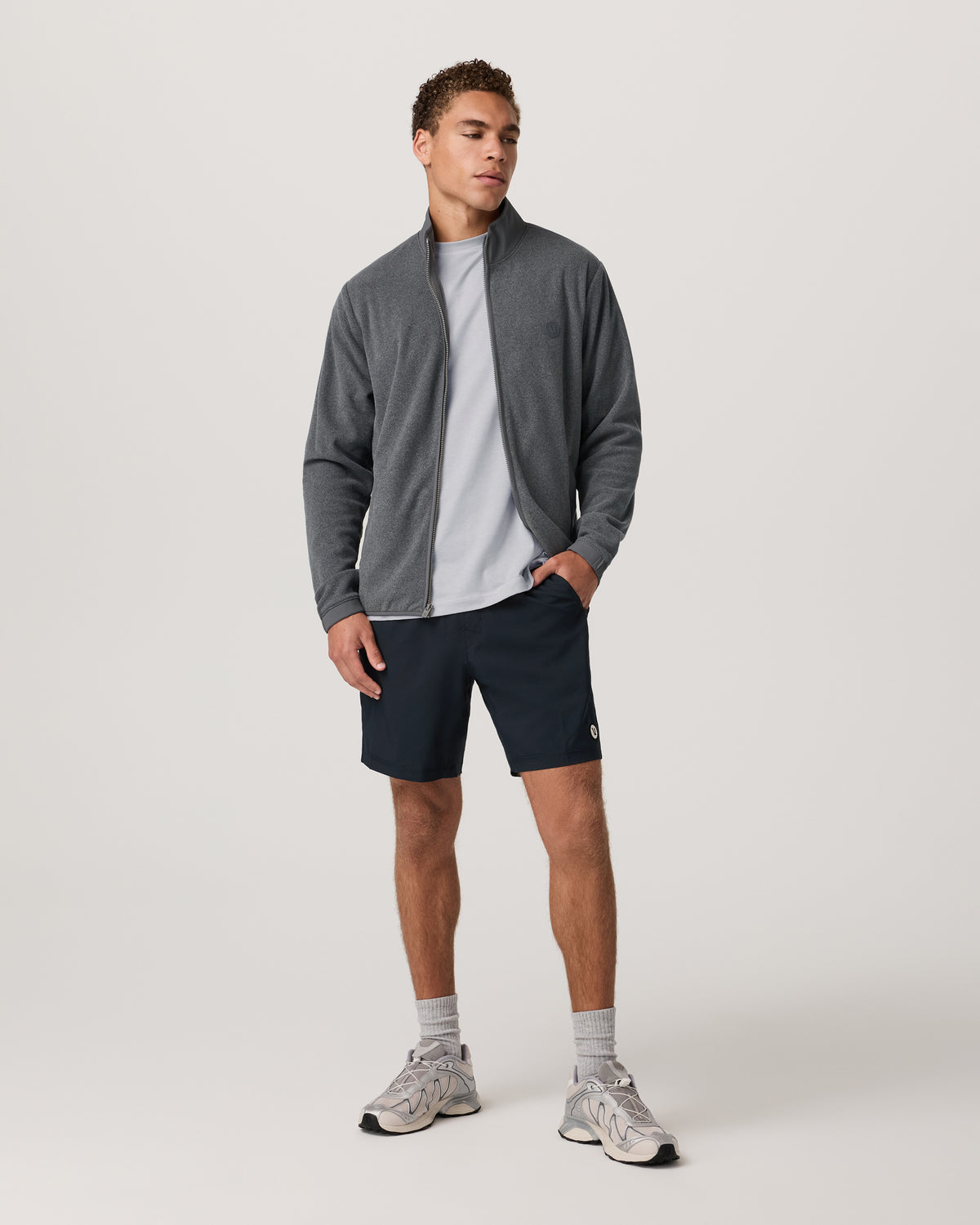 Aspen FZ Jacket Men's Heather Grey Full-Zip Jacket | Vuori onsale