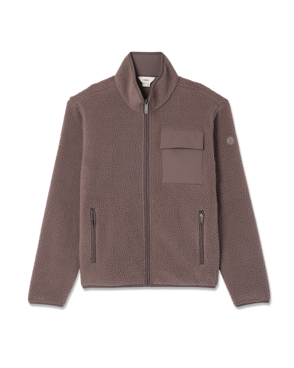 Alpine Fleece Full Zip Men's Elm Mock Neck Jacket | Vuori online