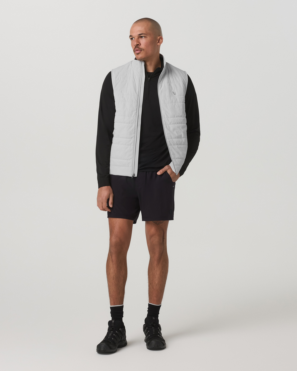 Sunday Insulated Hybrid Vest Frost Grey Training Vest | Vuori sale