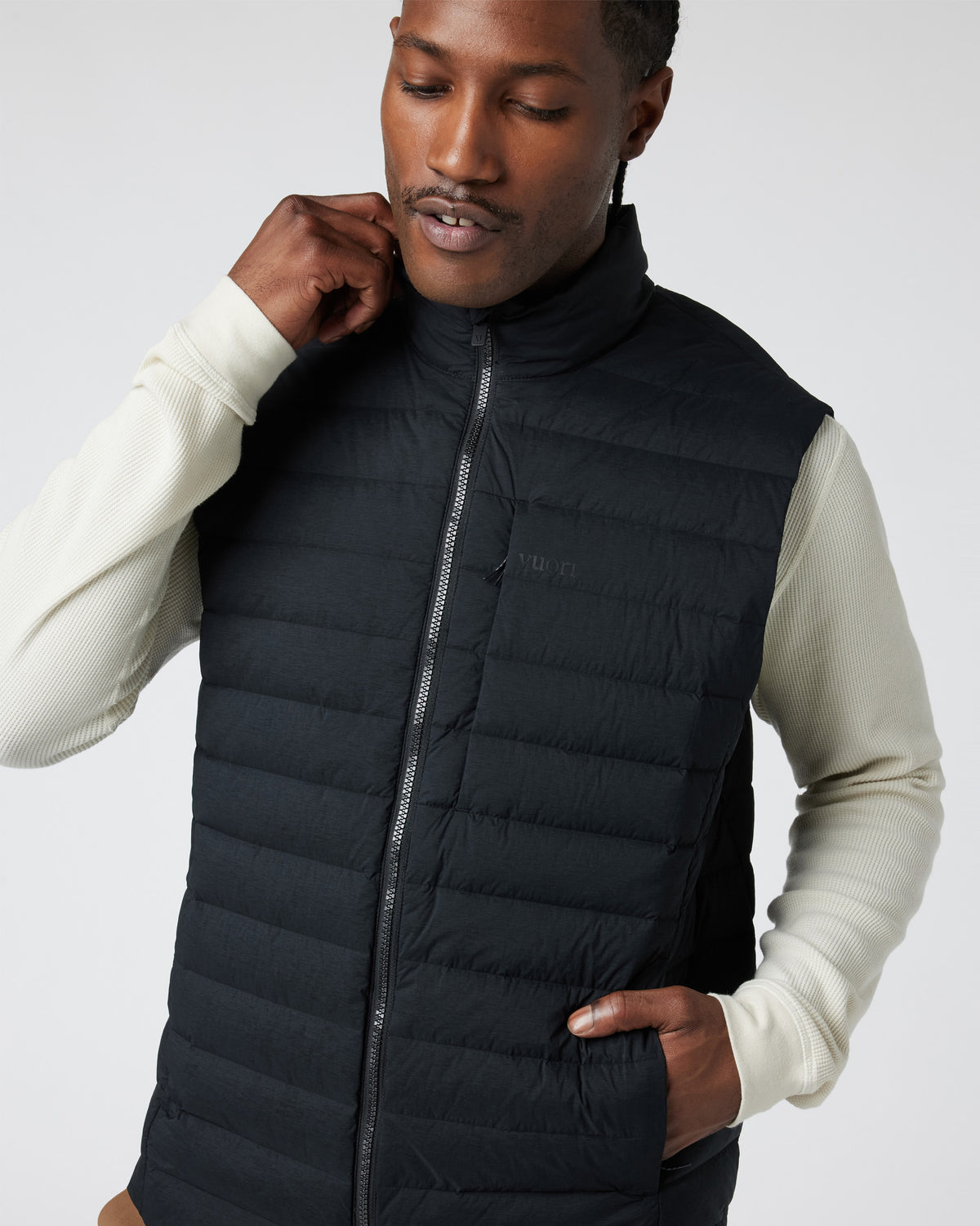 Steadfast Insulated Vest Men's Black Down Vest | Vuori onsale