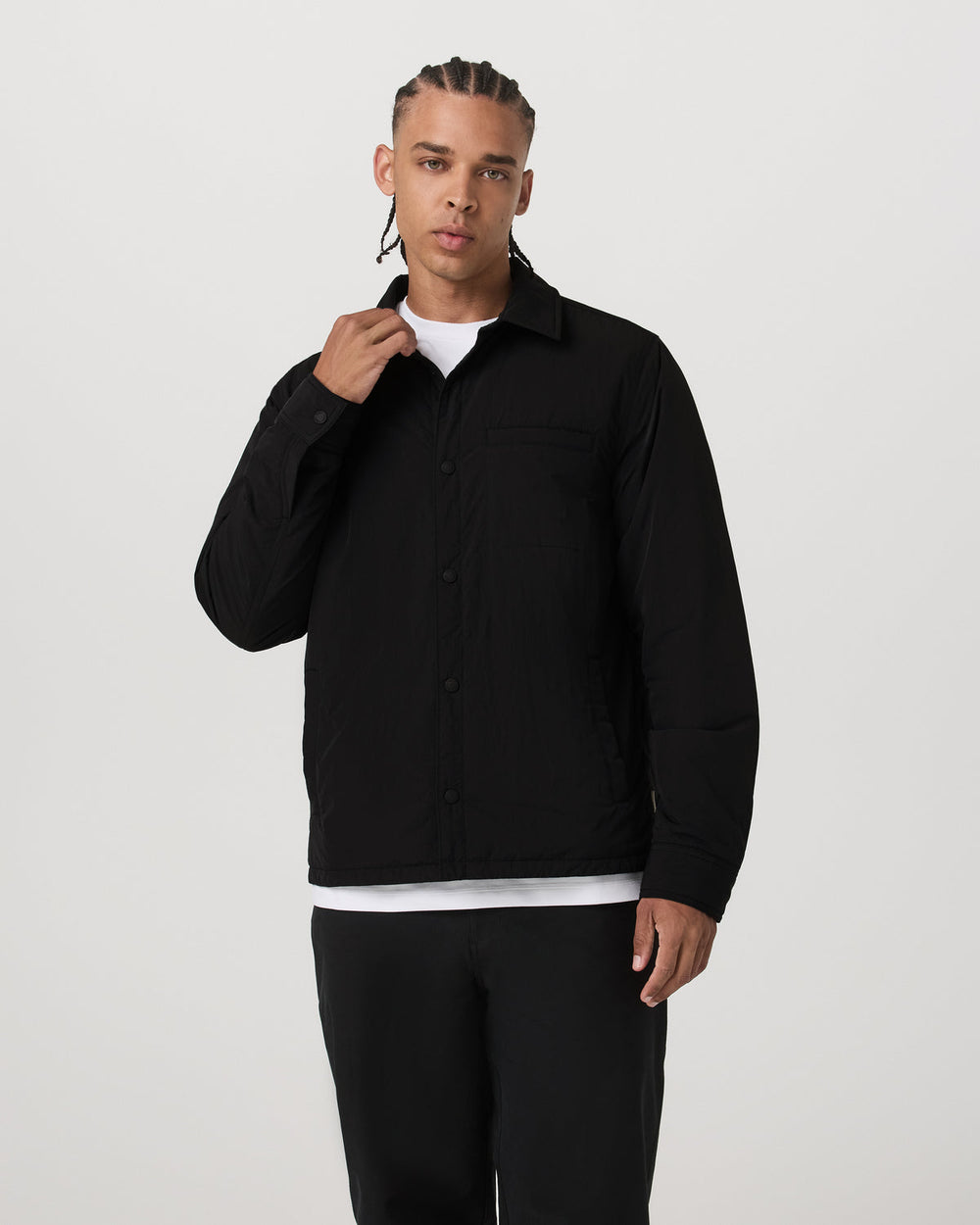 Nomad Insulated Shirt Jacket Men's Black Jacket | Vuori for sale