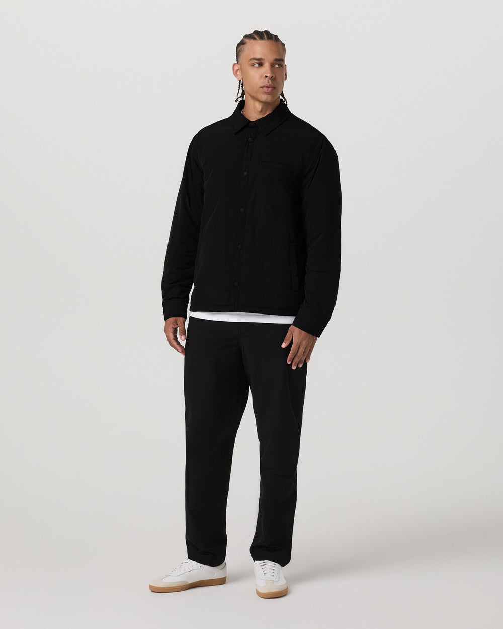 Nomad Insulated Shirt Jacket Men's Black Jacket | Vuori for sale