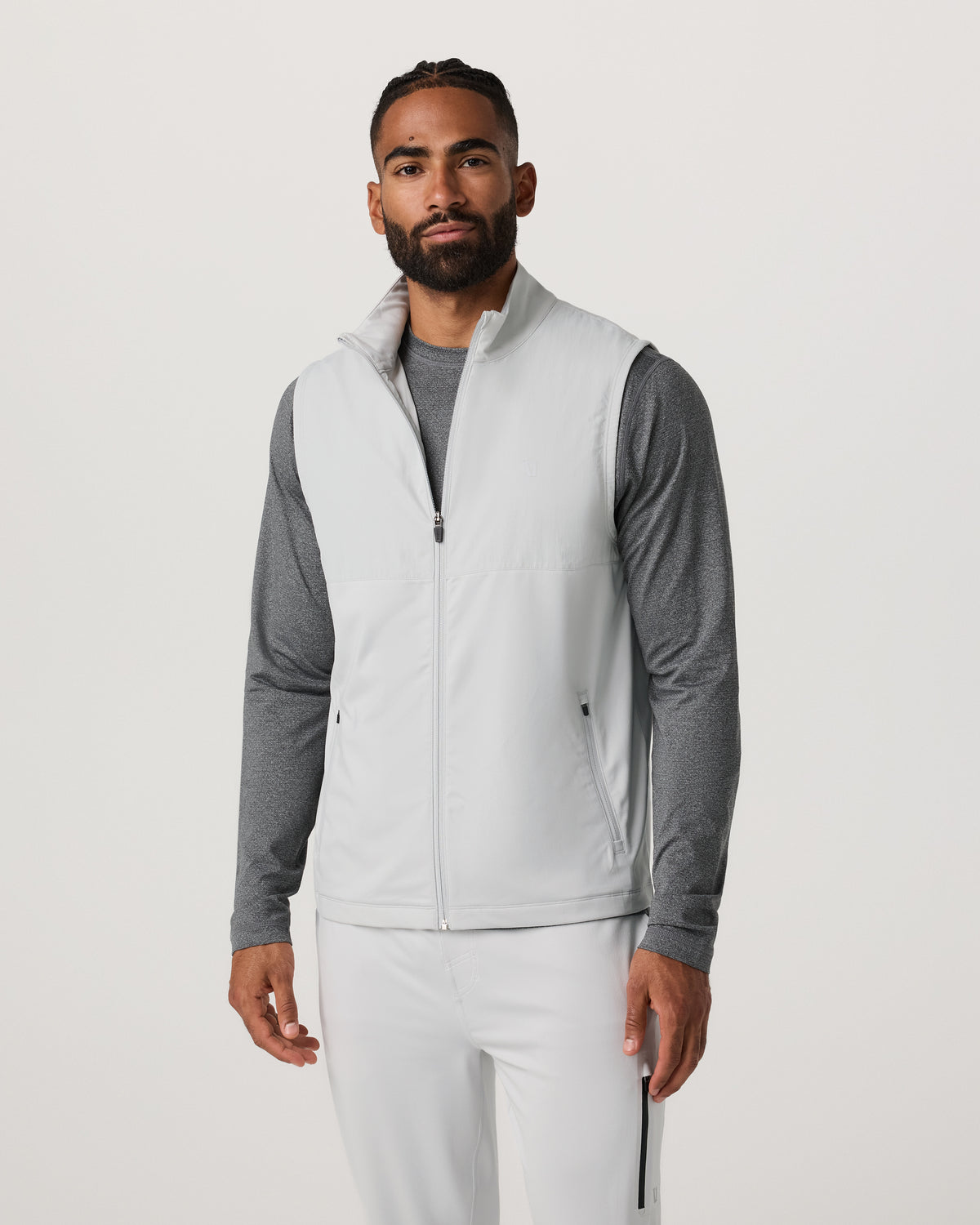 Sunday Element Vest Men's Frost Grey Full Zip Vest | Vuori online