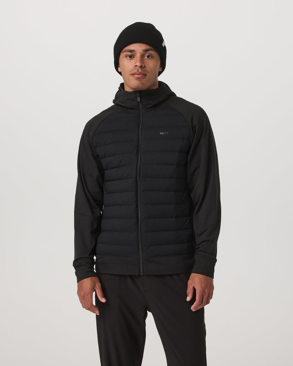 Steadfast Insulated Hybrid Men's Black Down Jacket | Vuori shop