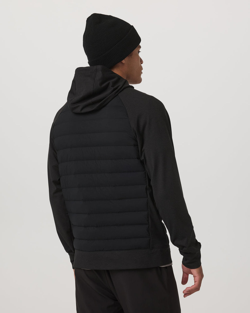 Steadfast Insulated Hybrid Men's Black Down Jacket | Vuori shop