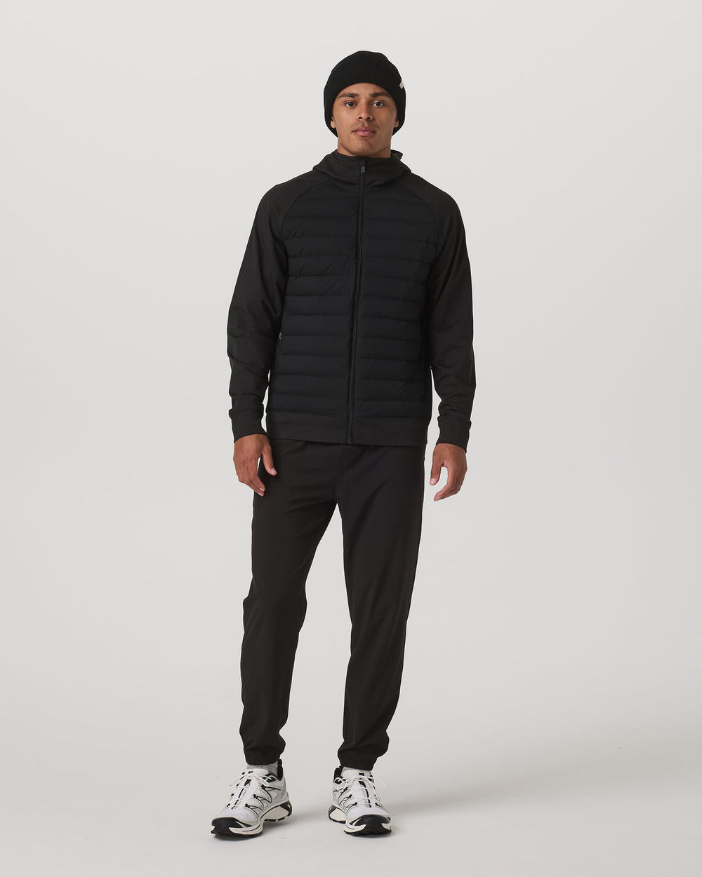 Steadfast Insulated Hybrid Men's Black Down Jacket | Vuori shop