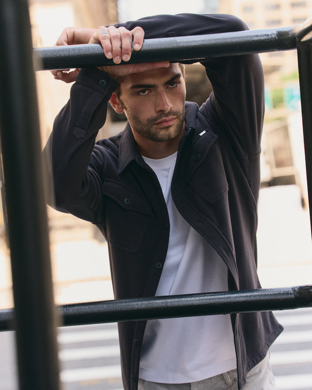 Aspen Shirt Jacket Black | Vuori for sale