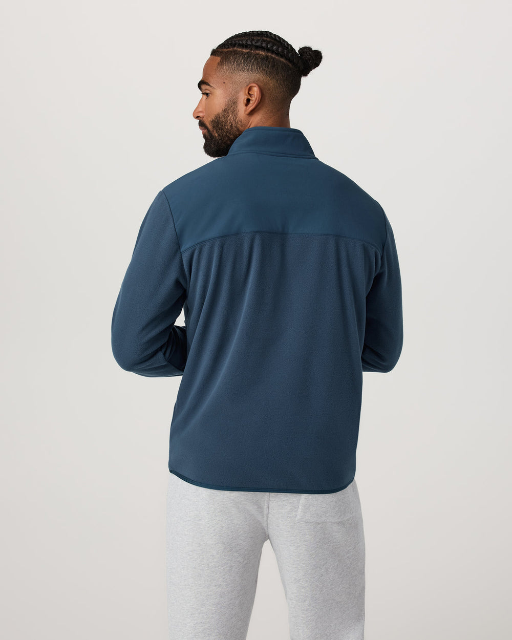 Aspen 1/2 Snap Men's Ocean Blue Mock-Neck Pullover | Vuori online