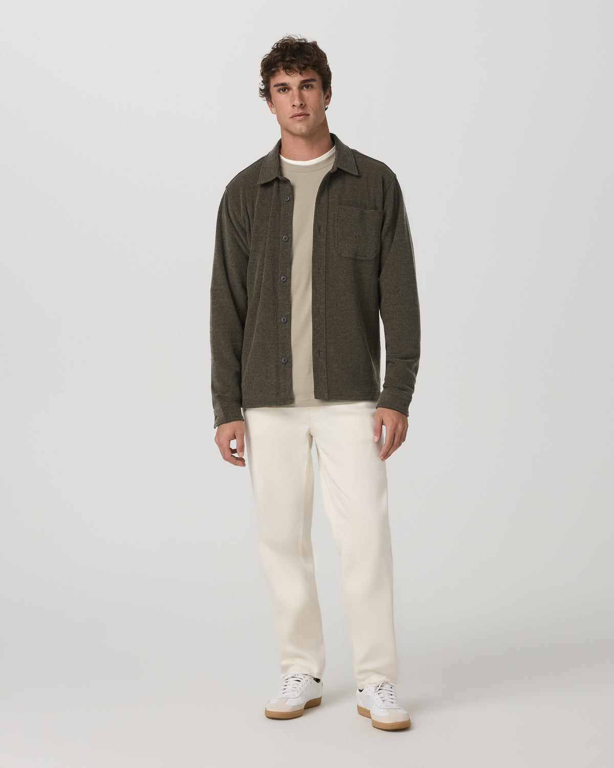 Beach Fleece Shirt Jacket Dark Oregano Heather Jacket | Vuori outlet