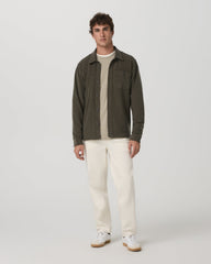 Beach Fleece Shirt Jacket Dark Oregano Heather Jacket | Vuori outlet