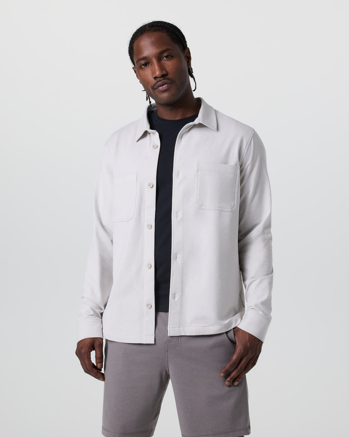 Coronado Shirt Jacket Salt Heather | Vuori shop