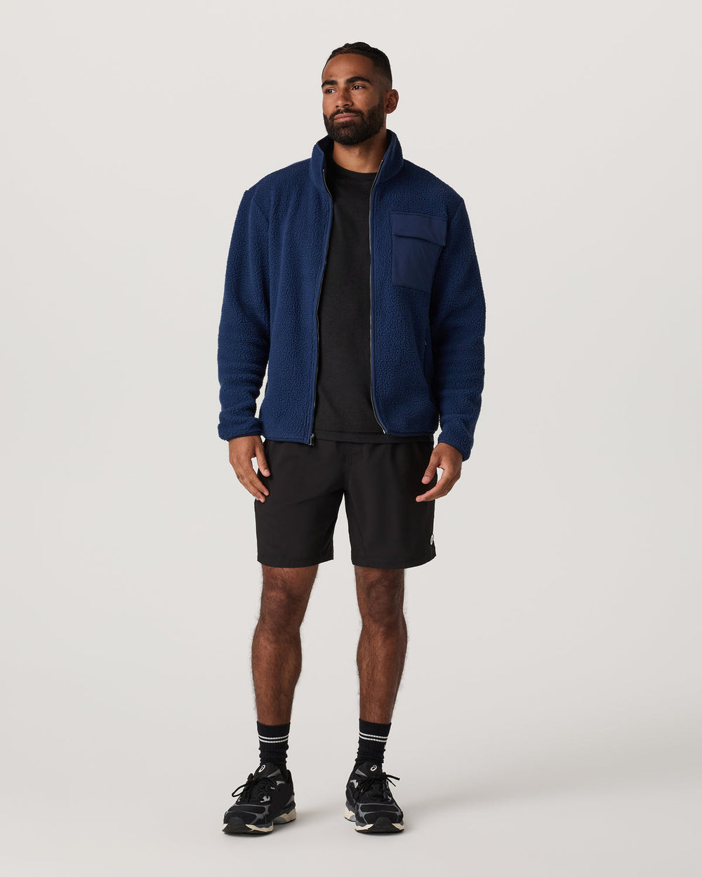 Alpine Fleece Full Zip Men's Blue Coast Mock Neck Jacket | Vuori for sale