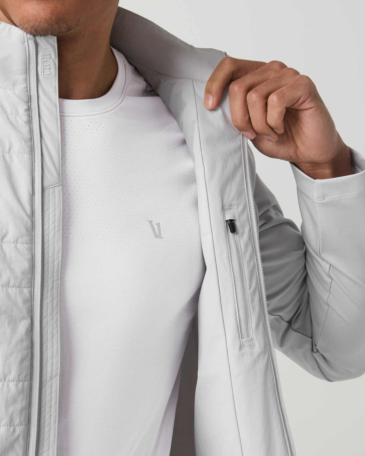 Sunday Insulated Hybrid Jacket Men's Frost Grey Jacket | Vuori discount