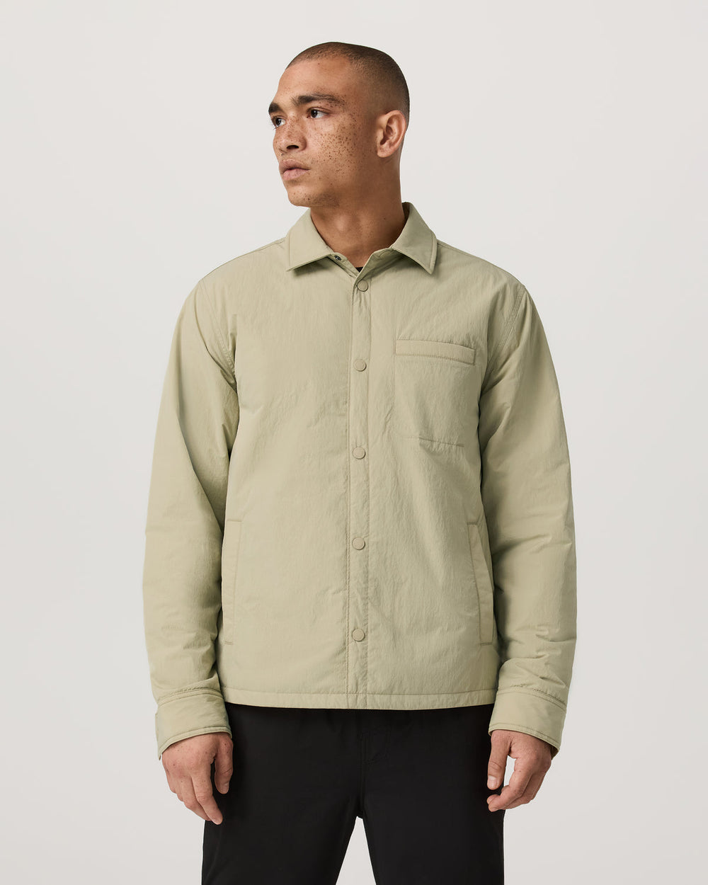 Nomad Insulated Shirt Jacket Men's Celery Seed Jacket | Vuori shop