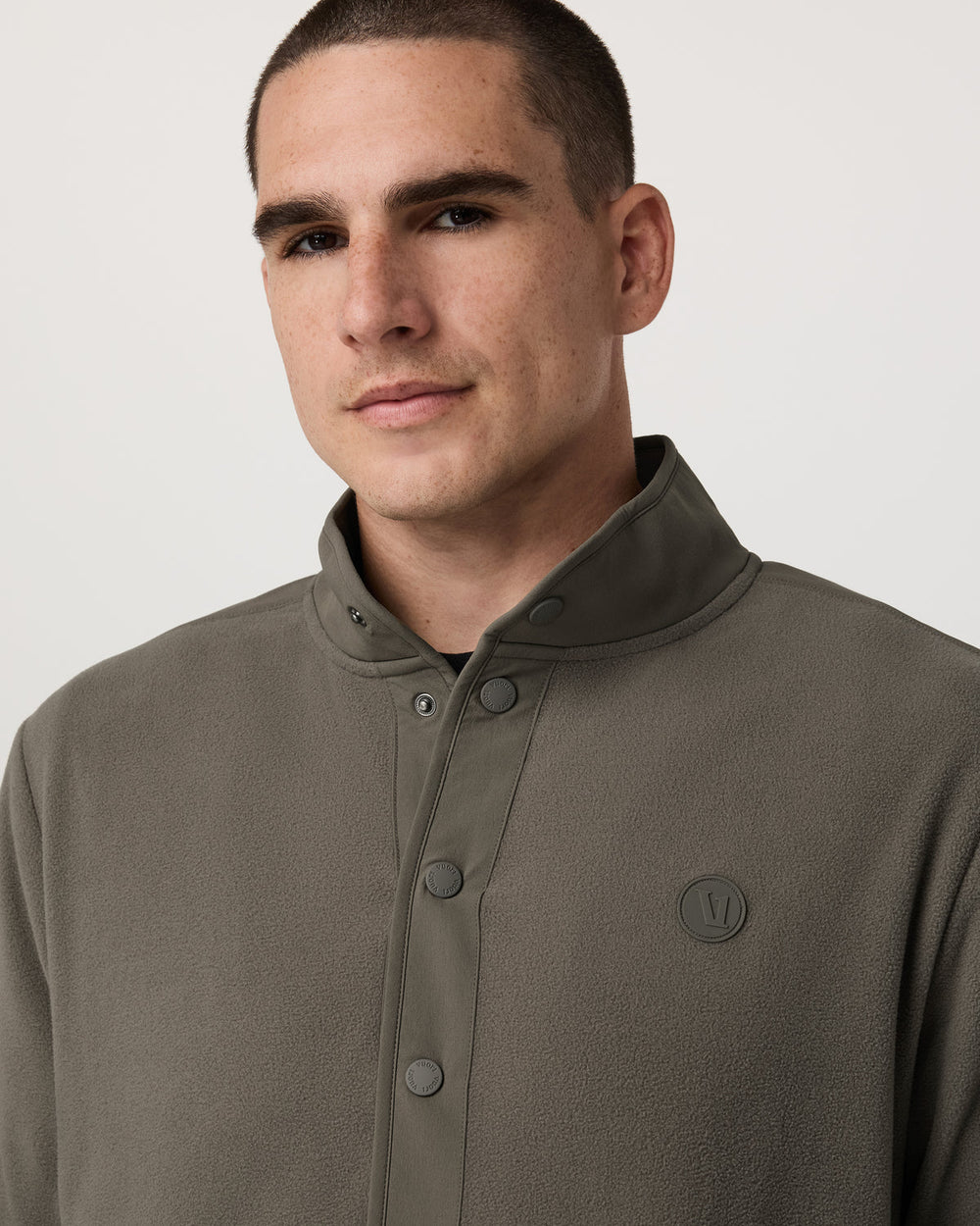 Aspen 1/2 Snap Men's Fleece Mock-Neck Pullover in Root | Vuori sale