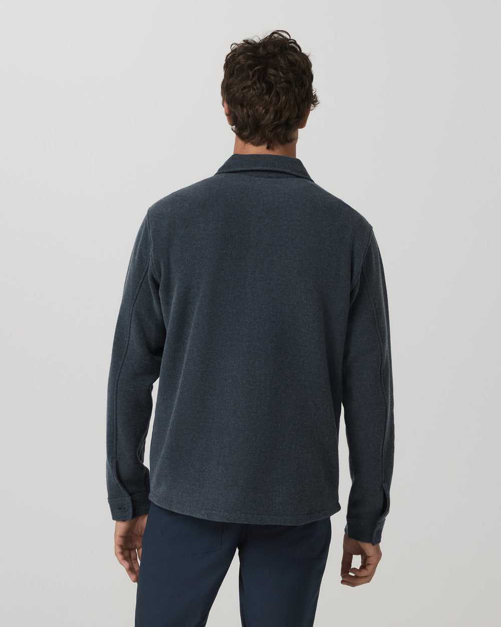 Beach Fleece Shirt Jacket Men's Ink Heather Jacket | Vuori onsale