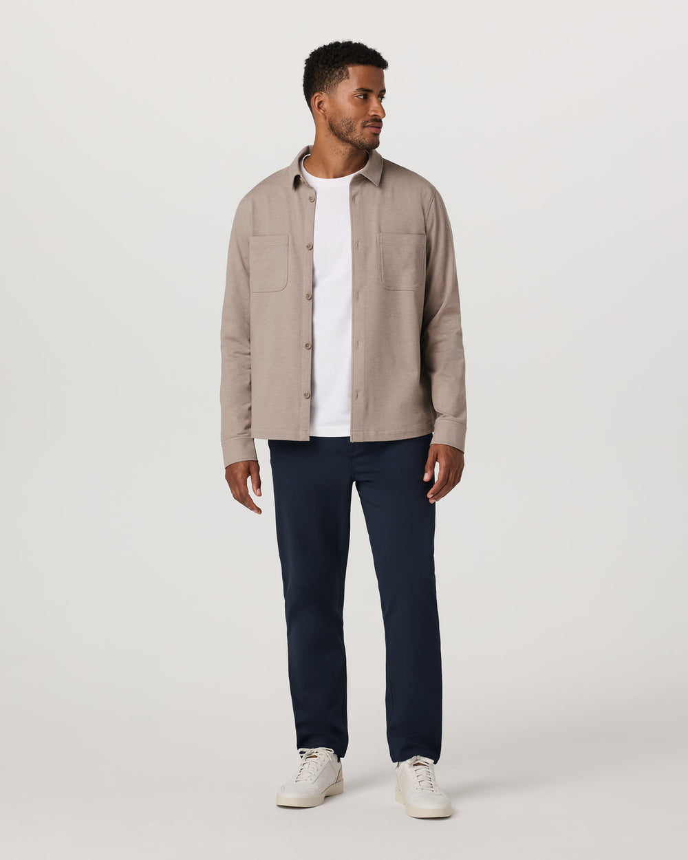 Coronado Shirt Jacket Men's Pumice Heather Shirt Jacket | Vuori for sale
