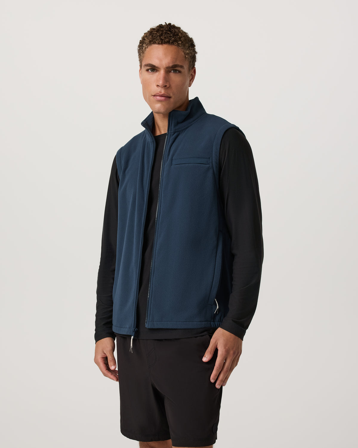 Aspen Vest Men's Ocean Blue Zip-Up Fleece Vest | Vuori discount