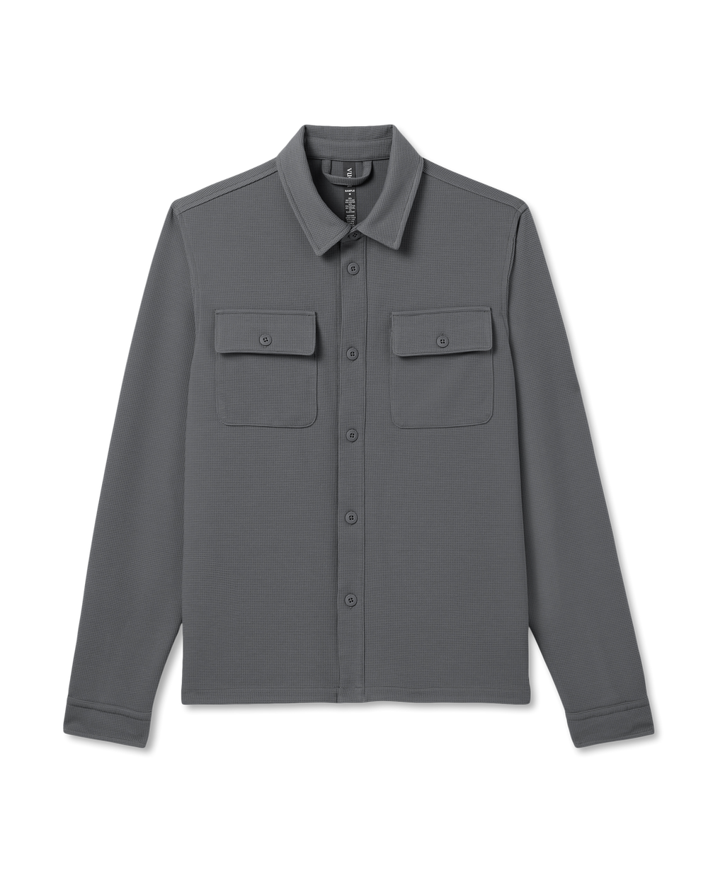 Waffle Shirt Jacket Men's Versatile Dark Pewter Jacket | Vuori outlet
