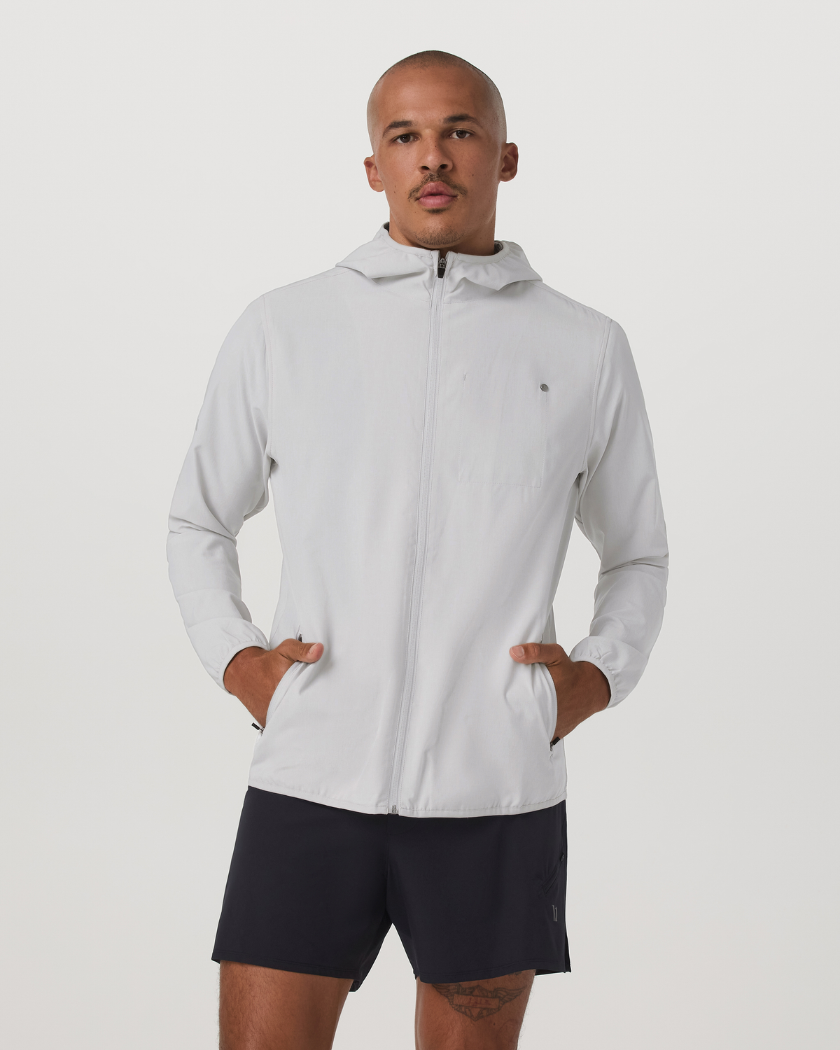 Outdoor Trainer Shell Men's Full-Zip Grey Mist Jacket | Vuori sale
