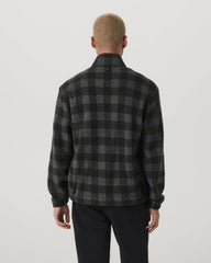 Ridge Fleece Jacket Men's Olive Plaid Zip-Up | Vuori discount