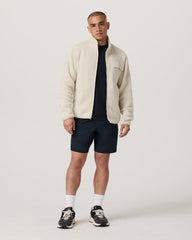 Alpine Fleece Full Zip Men's Bone Mock Neck Jacket | Vuori outlet