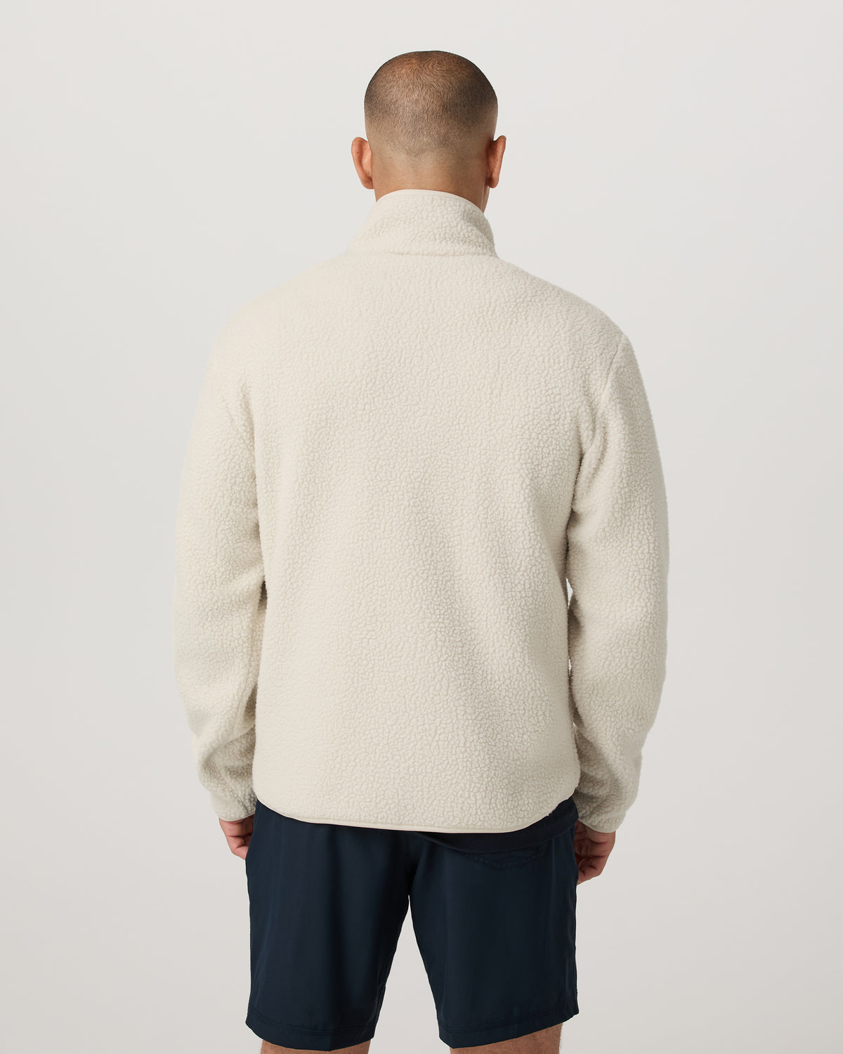 Alpine Fleece Full Zip Men's Bone Mock Neck Jacket | Vuori outlet
