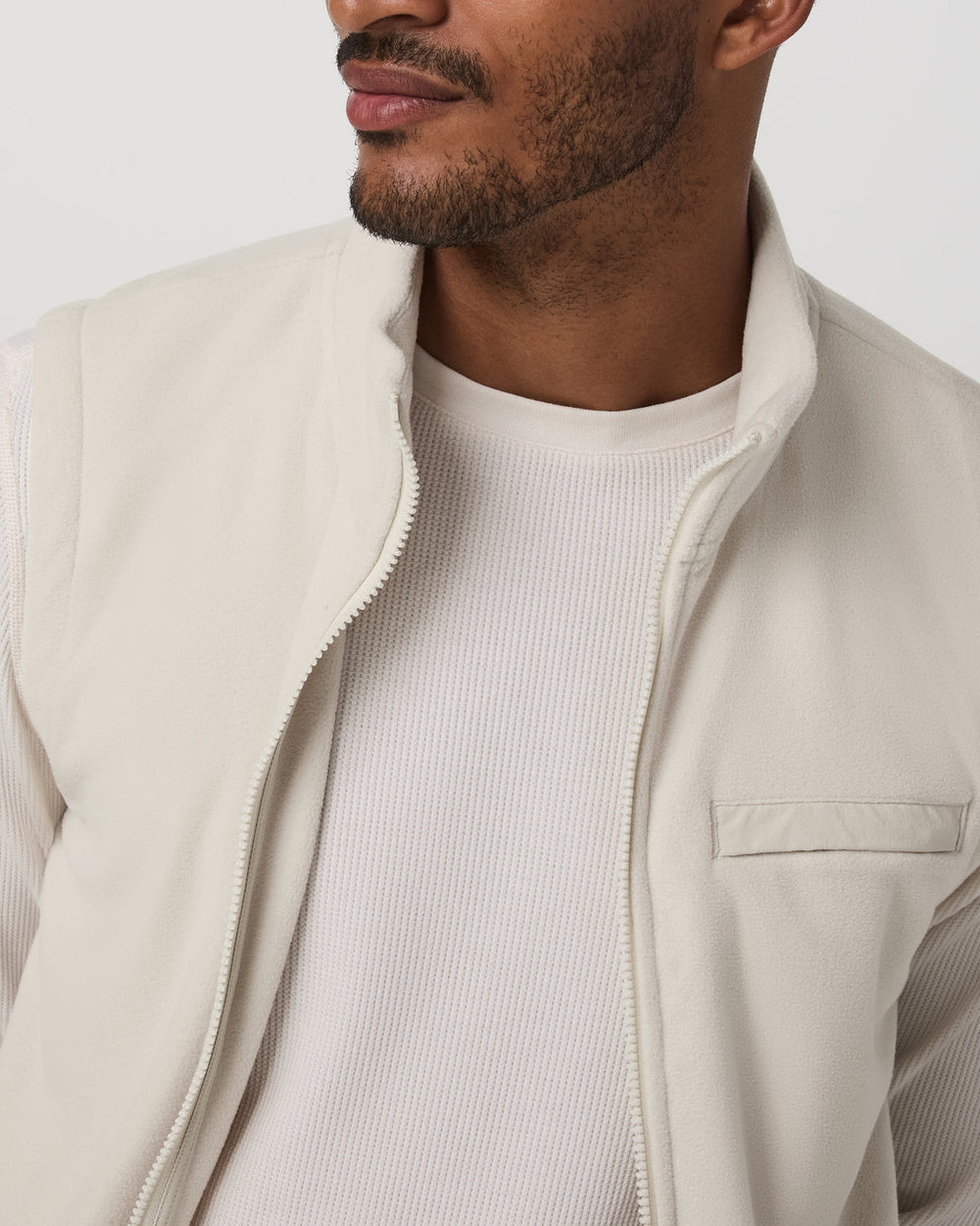 Aspen Vest Men's Mushroom Zip-Up Fleece Vest | Vuori shop