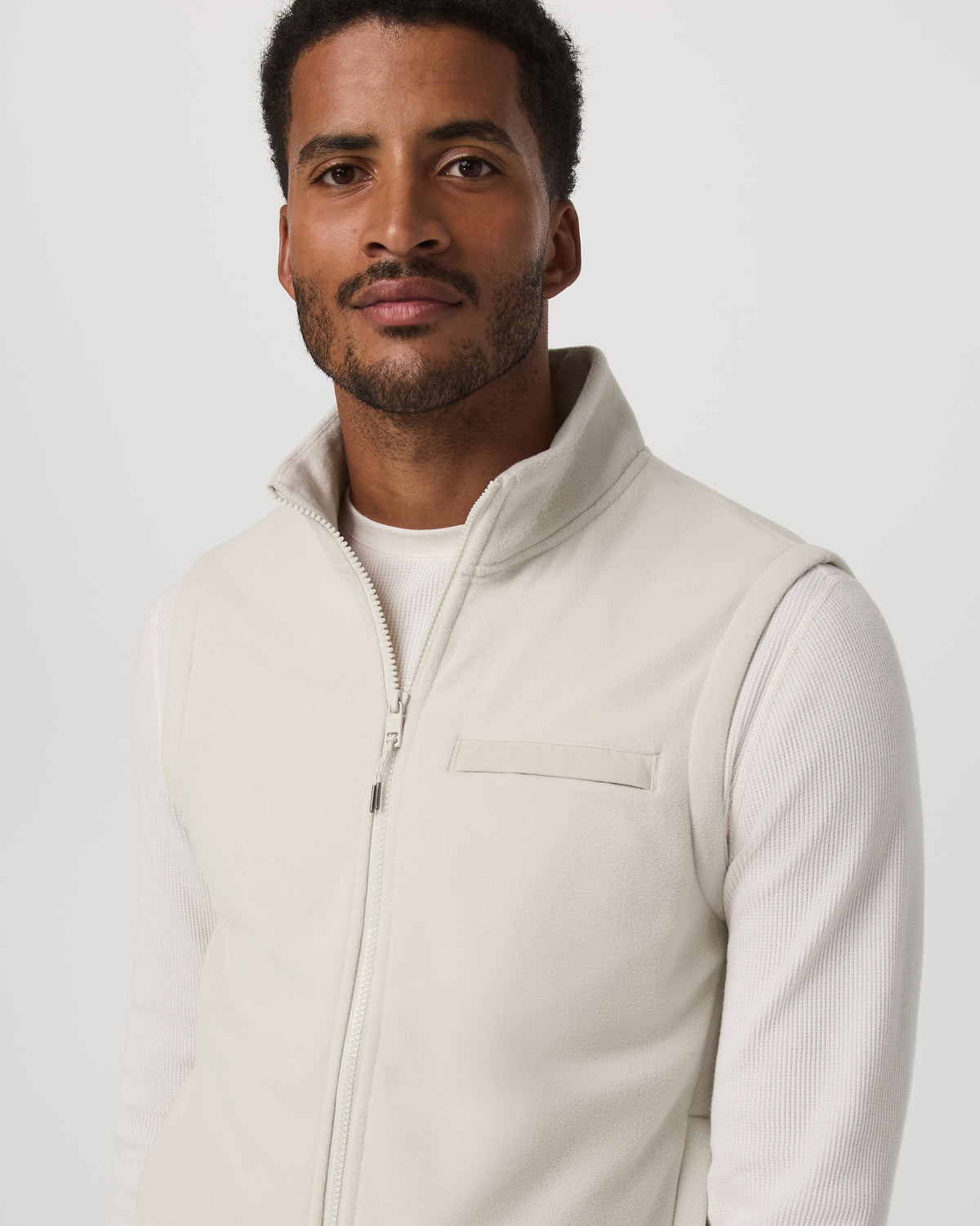 Aspen Vest Men's Mushroom Zip-Up Fleece Vest | Vuori shop