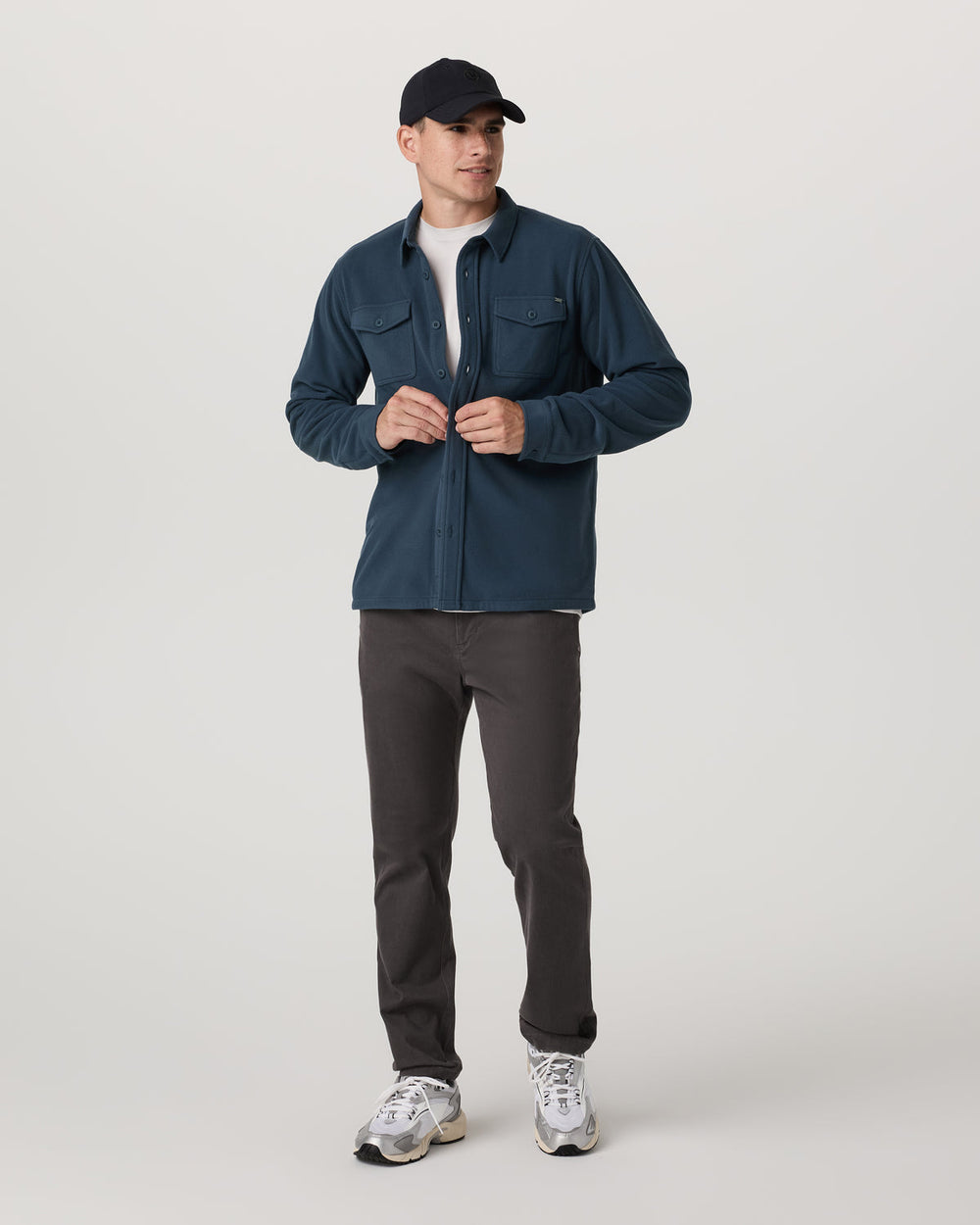Aspen Shirt Jacket Men's Ocean Blue Fleece Shirt Jacket | Vuori online