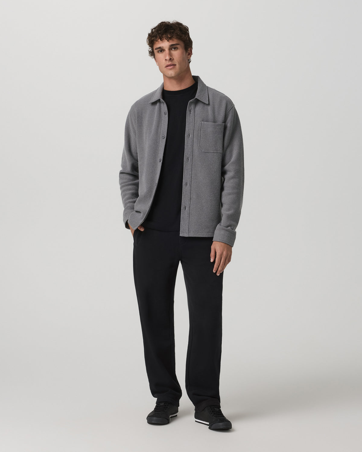 Beach Fleece Shirt Jacket Men's Pinecone Heather Jacket | Vuori outlet