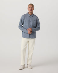 Coronado Shirt Jacket Men's Slate Blue Heather Jacket | Vuori onsale