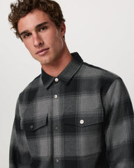 Range Shirt Jacket 2.0 Men's Dark Pewter Plaid Jacket | Vuori online
