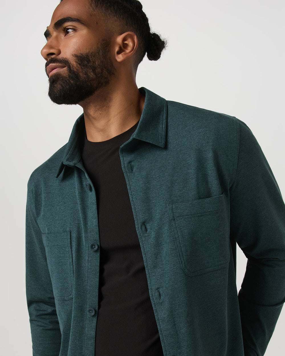 Coronado Shirt Jacket Men's Deep Sea Heather Jacket | Vuori sale