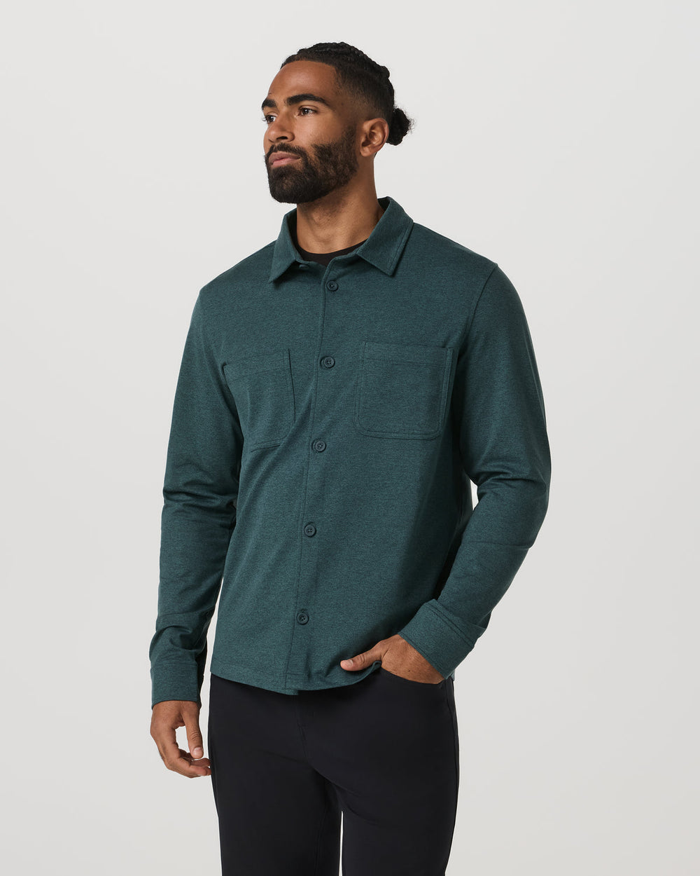 Coronado Shirt Jacket Men's Deep Sea Heather Jacket | Vuori sale
