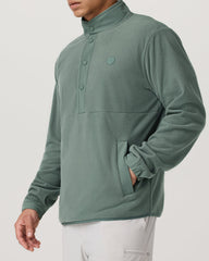 Aspen 1/2 Snap Men's Fleece Mock-Neck Pullover: Marsh | Vuori onsale
