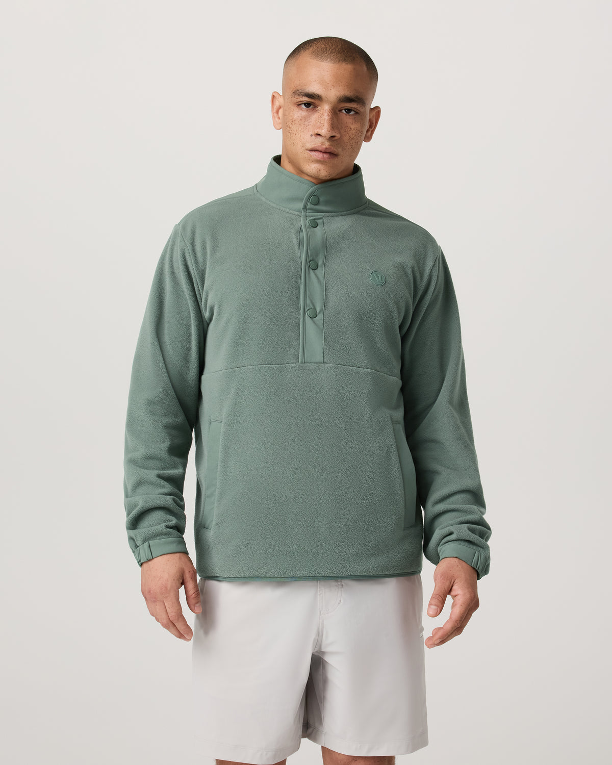 Aspen 1/2 Snap Men's Fleece Mock-Neck Pullover: Marsh | Vuori onsale