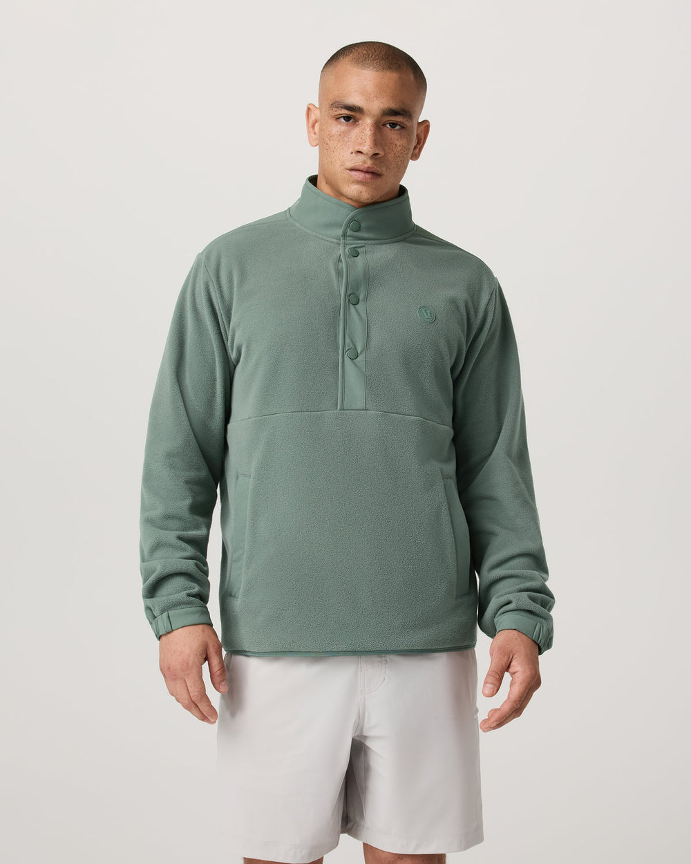 Aspen 1/2 Snap Men's Fleece Mock-Neck Pullover: Marsh | Vuori onsale
