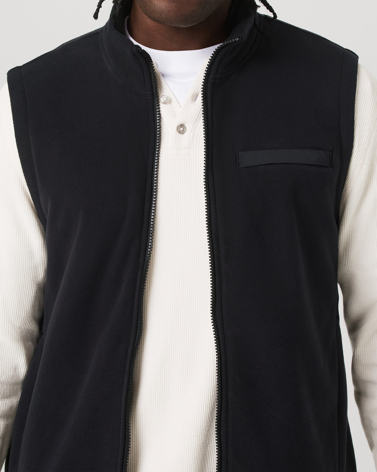 Aspen Vest Men's Black Zip-Up Fleece Vest | Vuori for sale