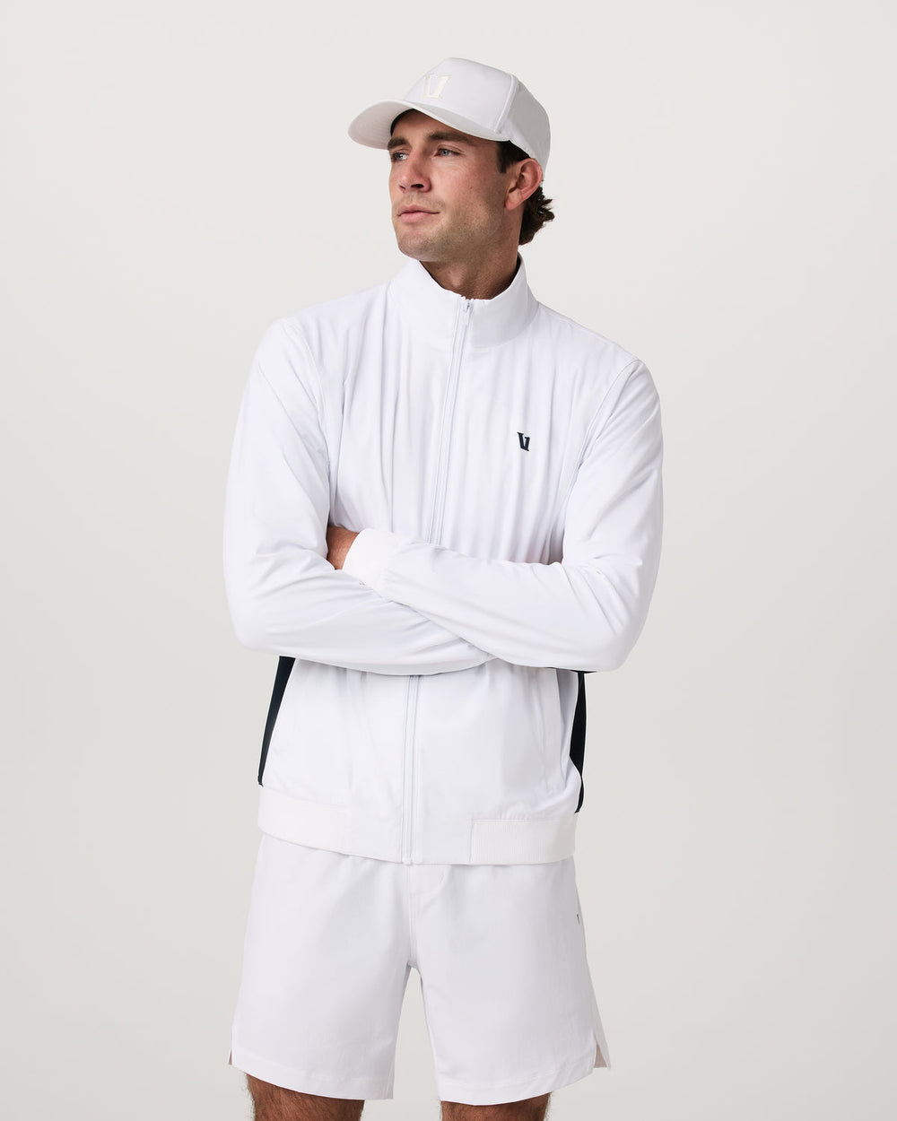 Fleet Jacket Men's White Color Block Jacket | Vuori sale