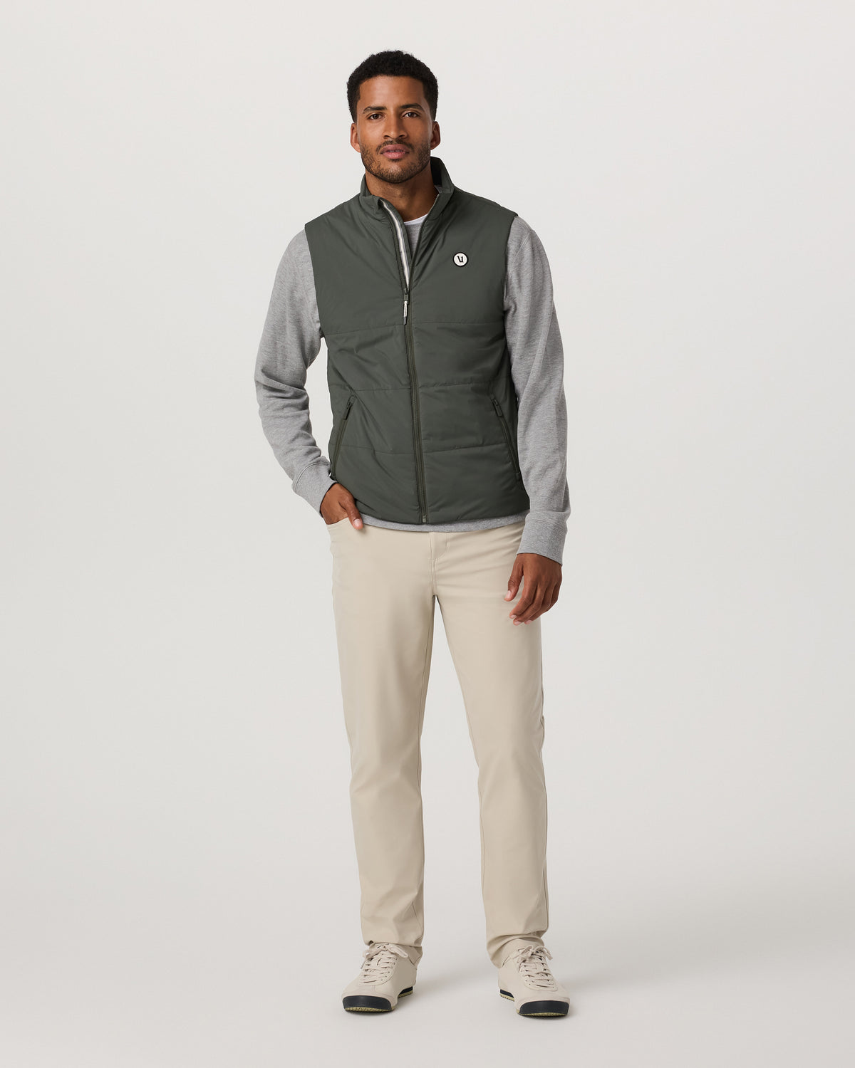 Echo Insulated Vest 2.0 Men's River Rock Vest | Vuori for sale