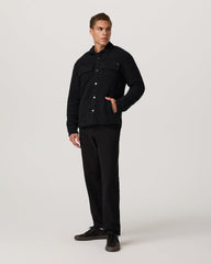 Plymouth Wool Shirt Jacket Dark Black Heather Jacket | Vuori for sale